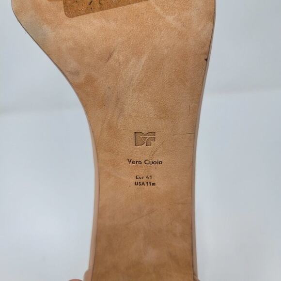 Diane Von Furstenberg Block Heel Open Toe Buckle Ankle Heel Sandal Shoes Size 11 - Picture 4 of 6